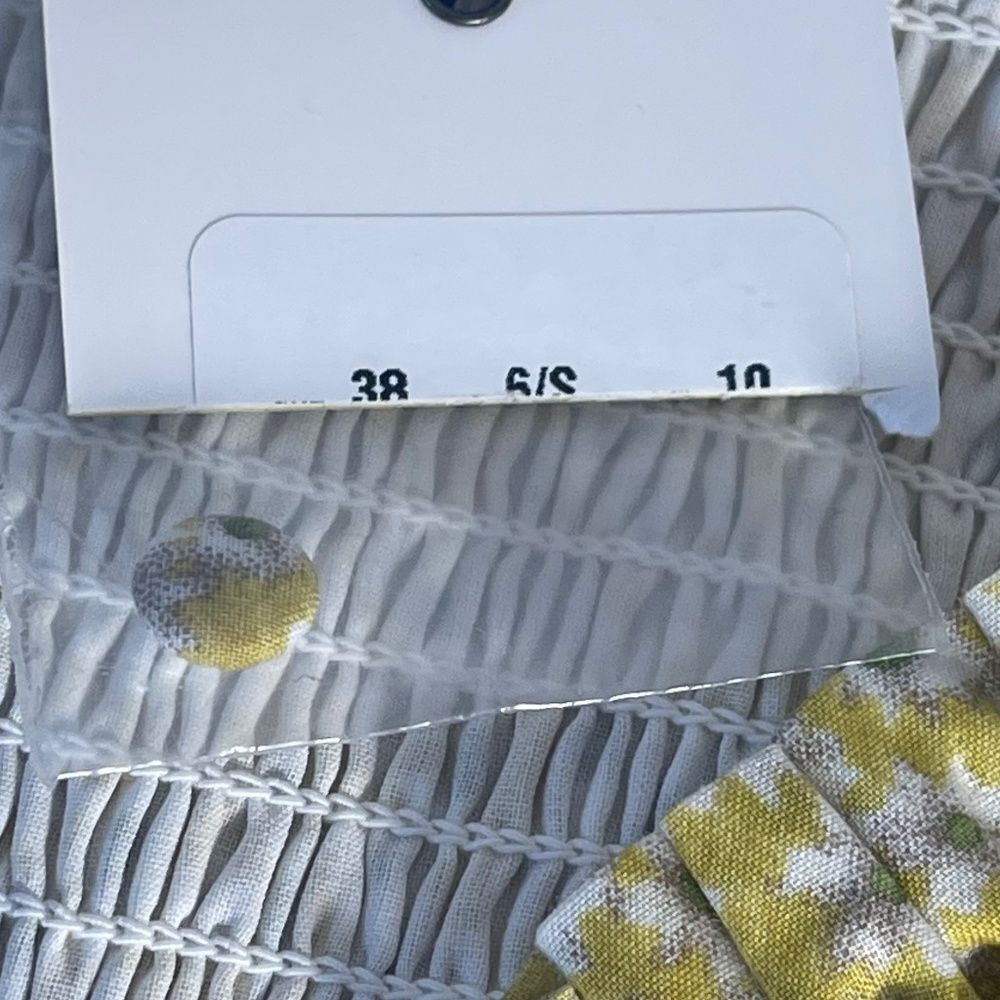 Bardot Lucinta Yellow‎ Floral Puff Sleeve Mini Dress Sz 6/S - Picture 8 of 12